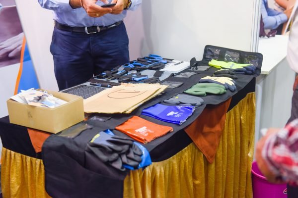 Saurya stall products display at Industrial Safety Summit, Pune