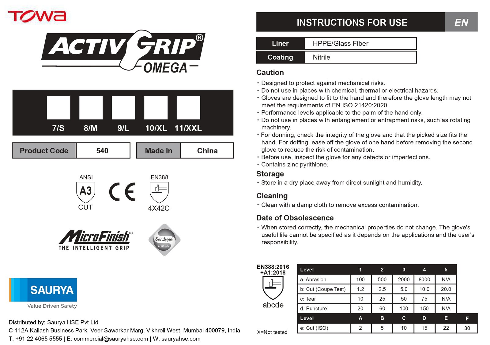 Resources ActivGrip Omega 540 2