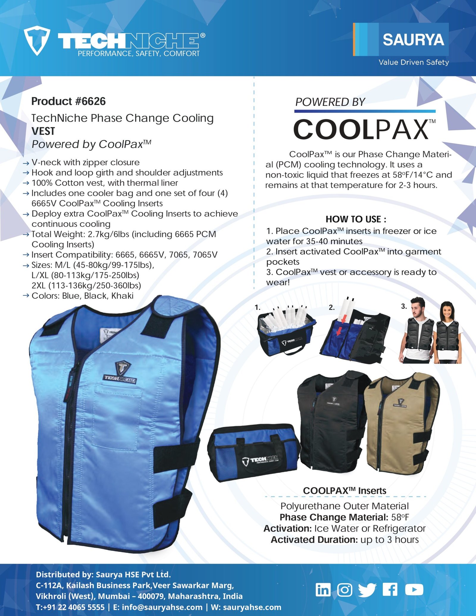 Cooling Vest for Summer Season coolpax 6626