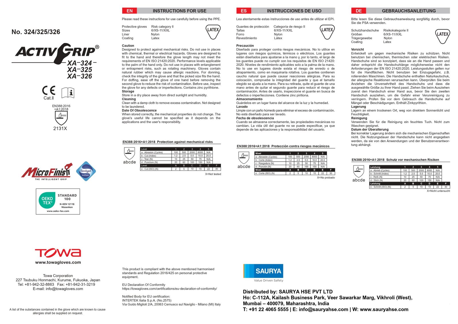 Resources ActivGrip XA-326 2
