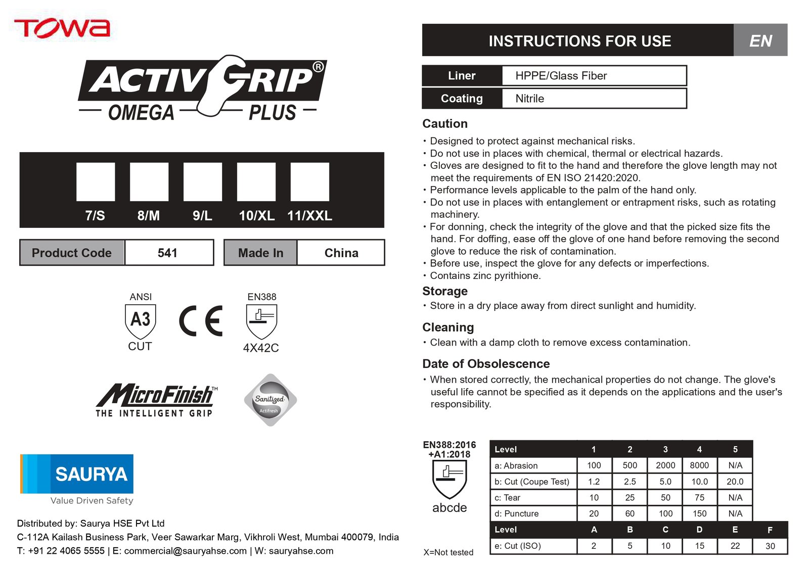 Resources ActivGrip Omega Plus 541 2