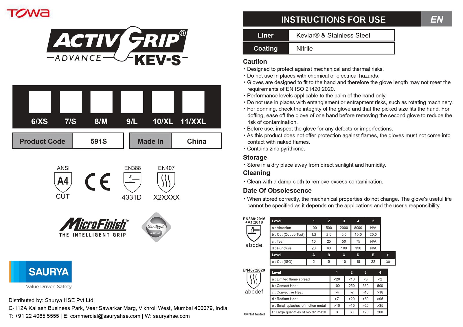 Resources ActivGrip Advance KEV-S 591S 2