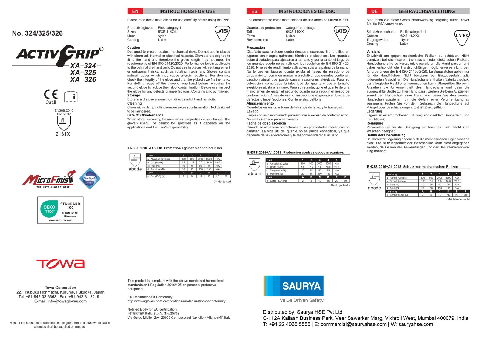 Resources ActivGrip XA-324 2