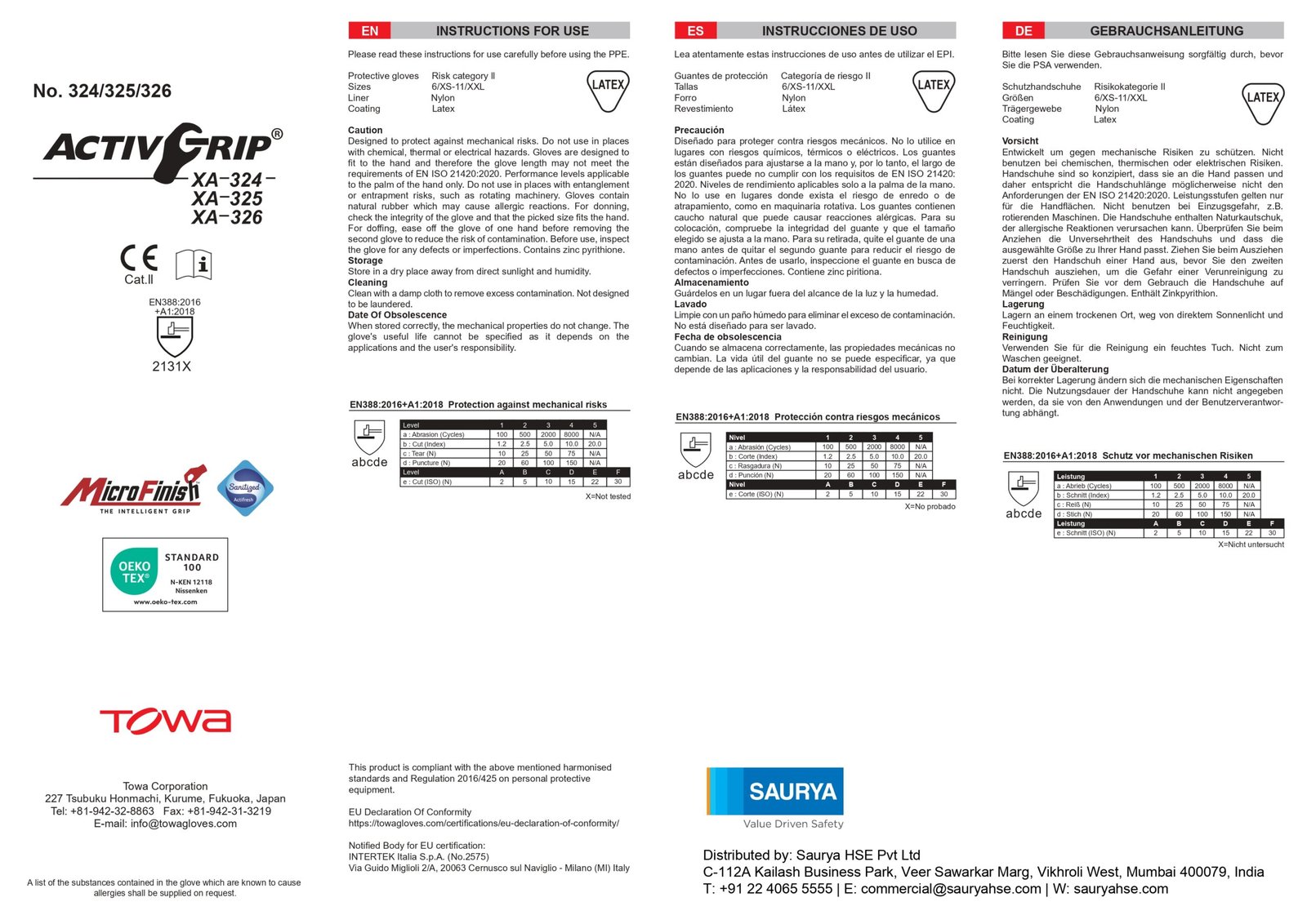 Resources ActivGrip XA-325 2