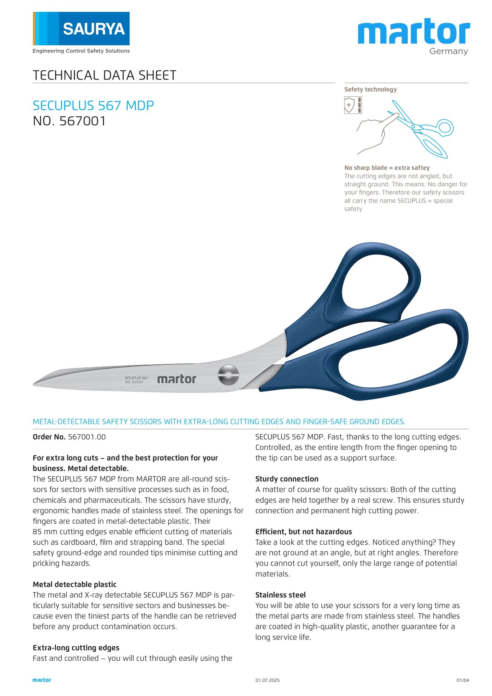 Resources Safety Scissor Secuplus 567 MDP 18