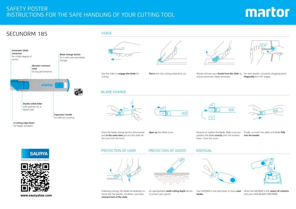 Secunorm 185 Safety Cutter Knife