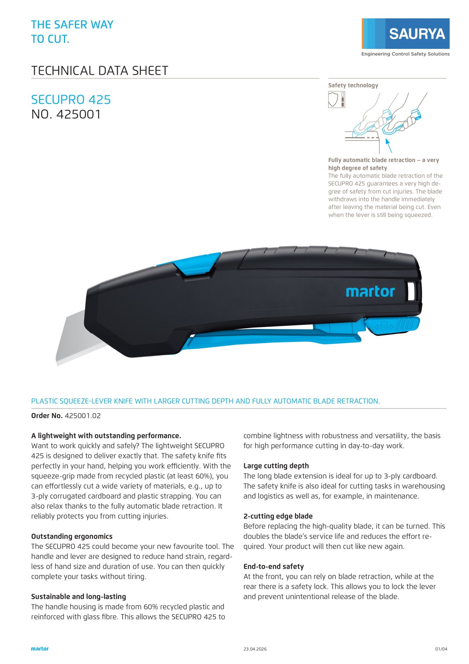 Resources Safety Cutter Secupro 425 1