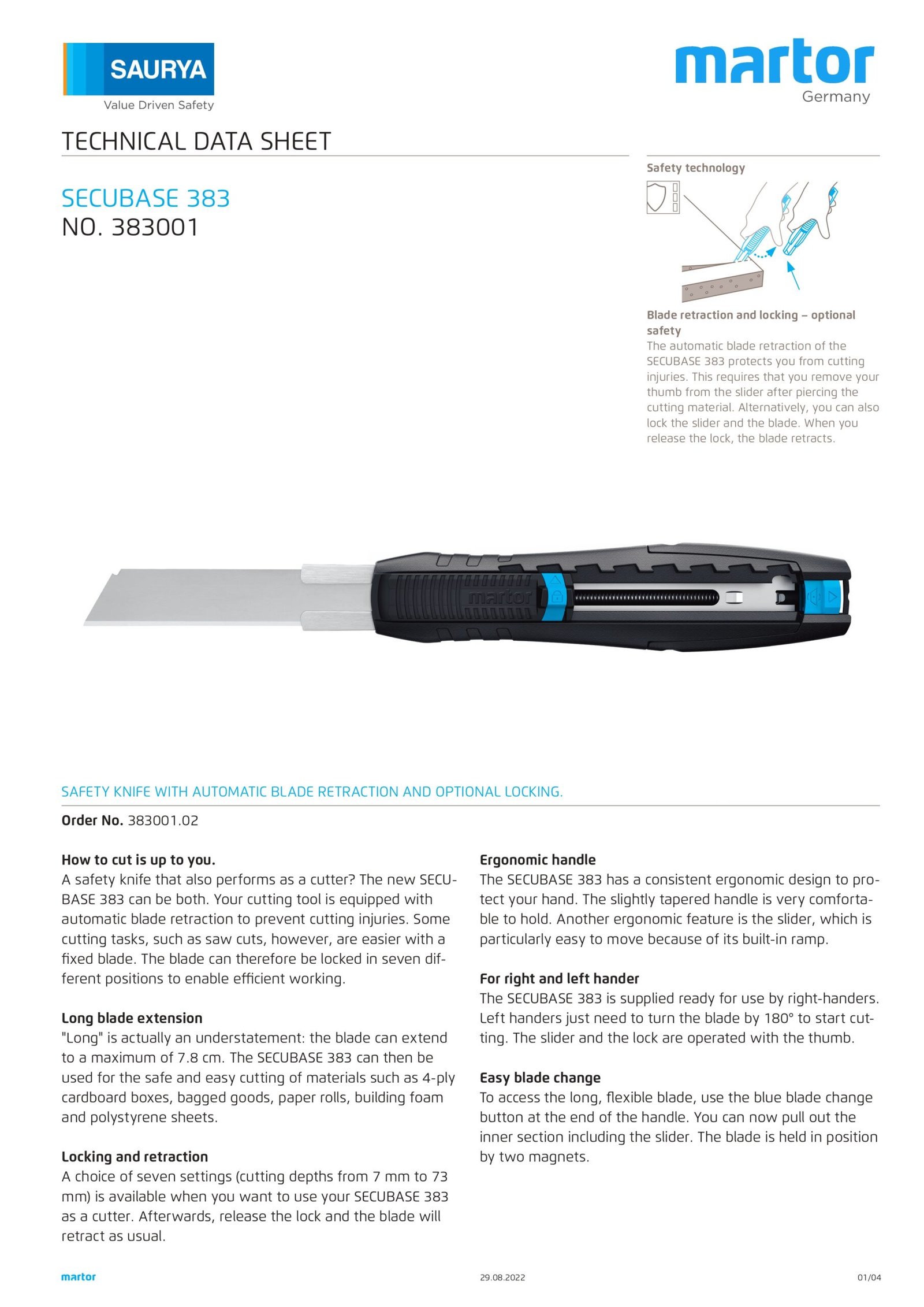 Resources Safety Cutter Secubase 2