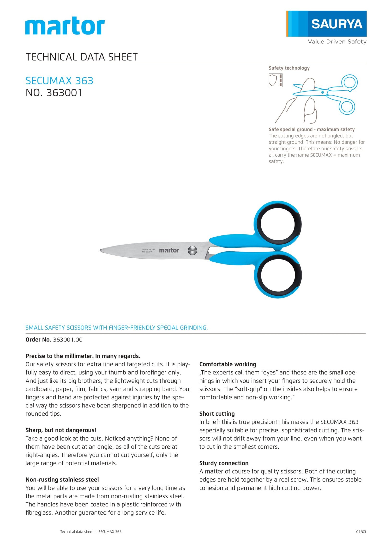 Resources Safety Scissors Secumax 363 18