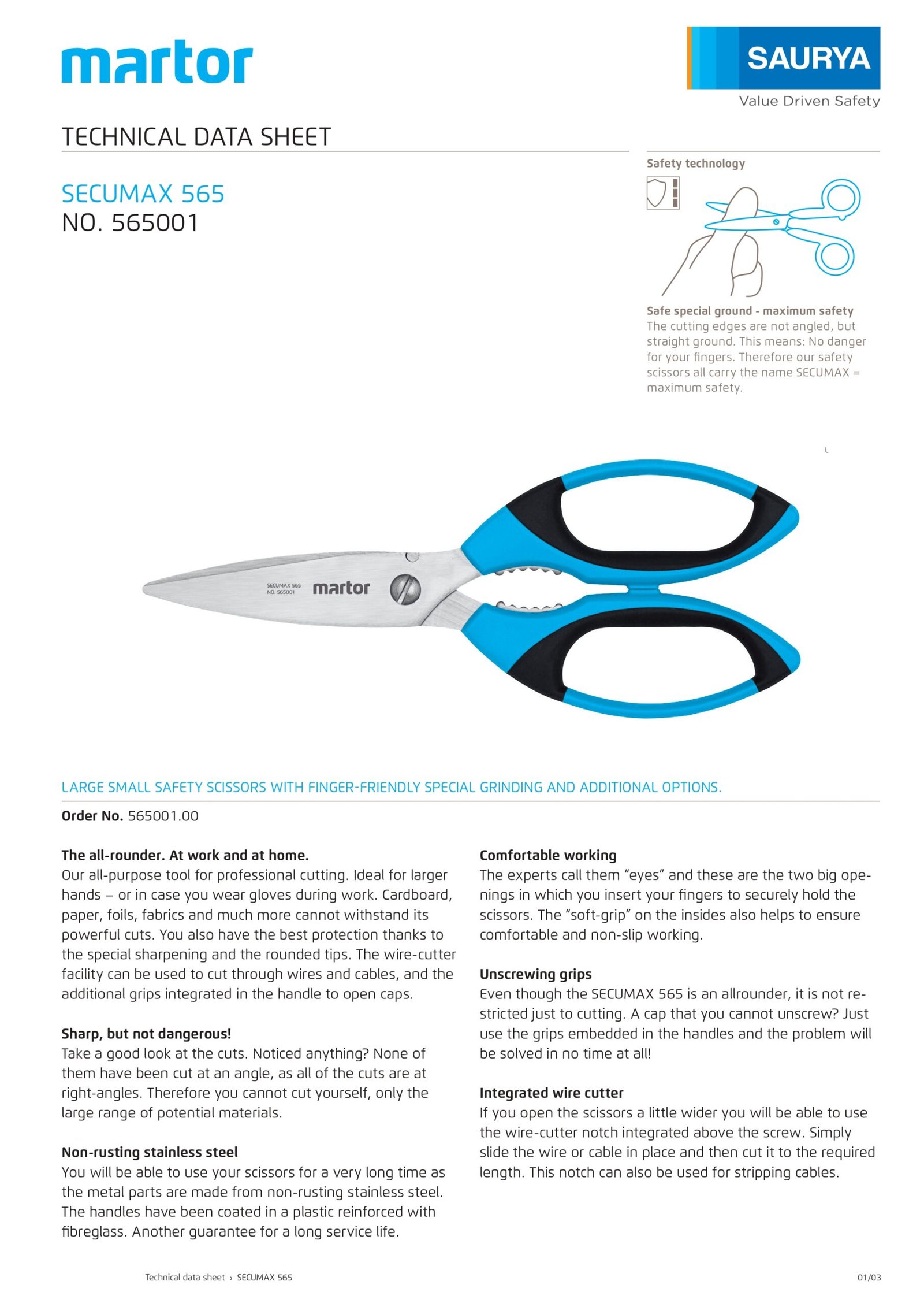Resources Safety Scissors Secumax 565 18