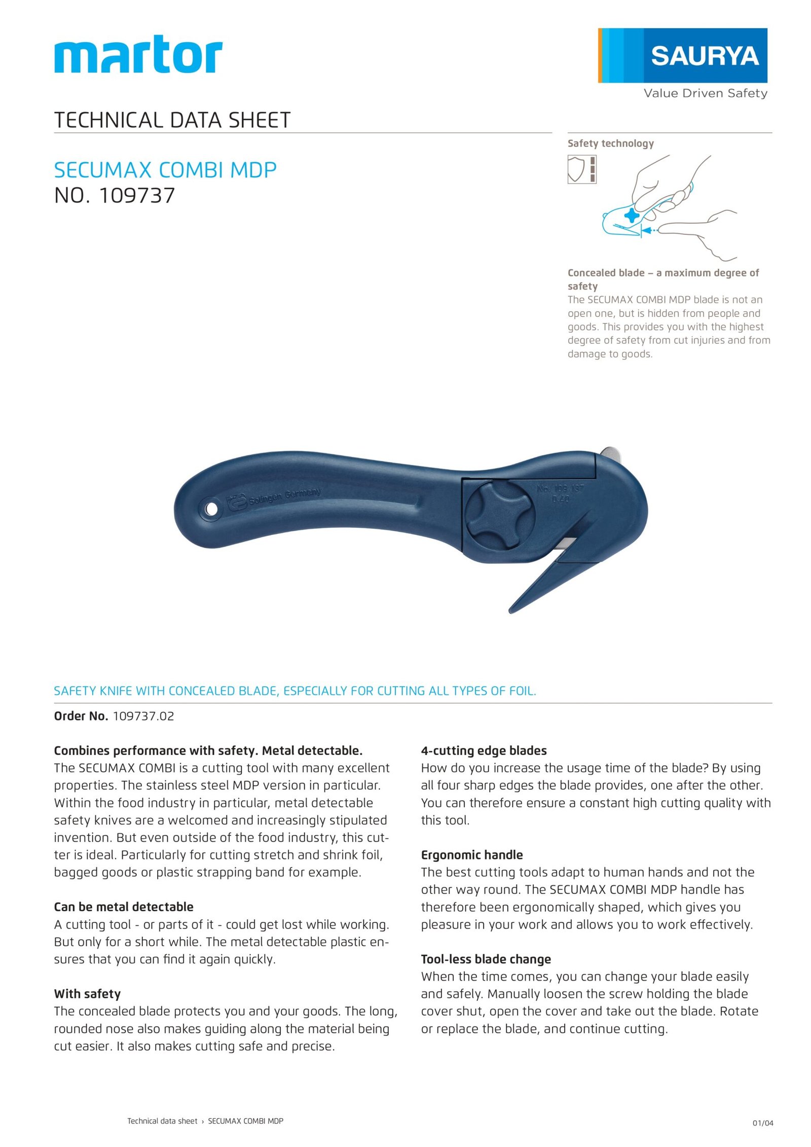 Resources Safety Cutter Secumax Combi MDP 18
