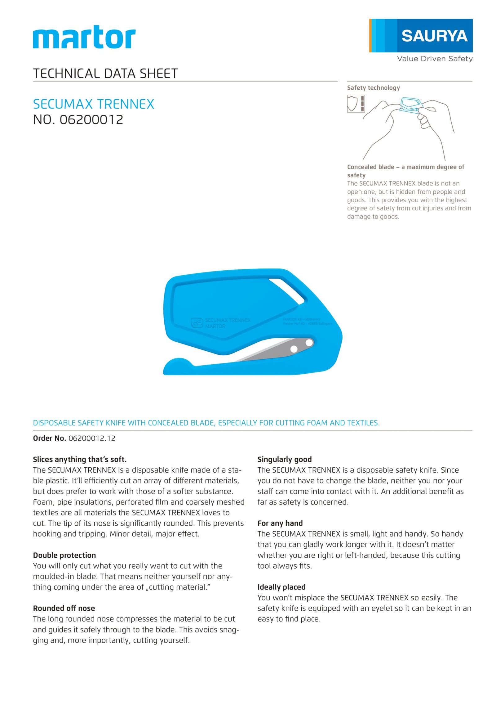 Resources Safety Cutter Secumax Trennex 18