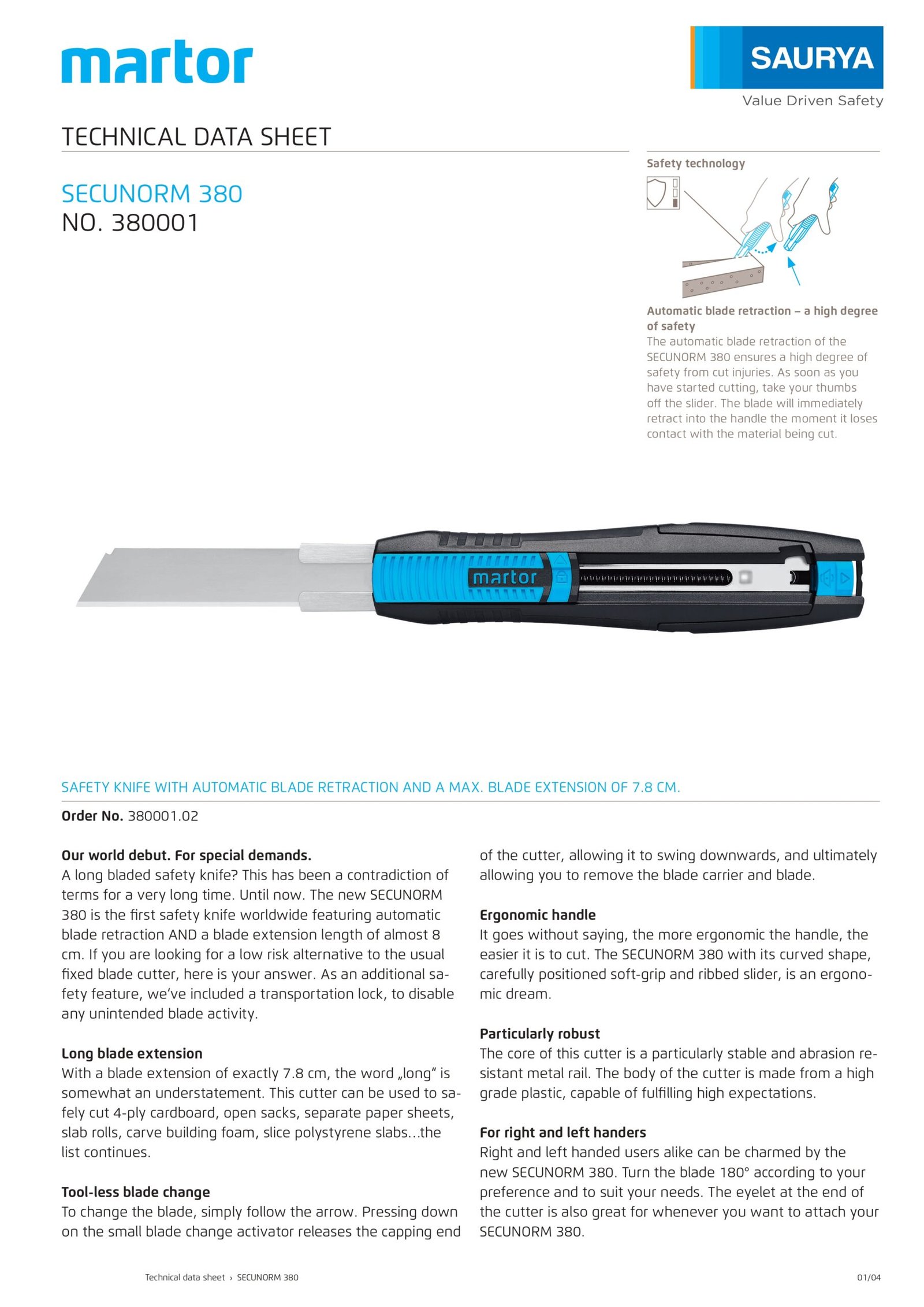 Resources Safety Cutter Secunorm 380 2