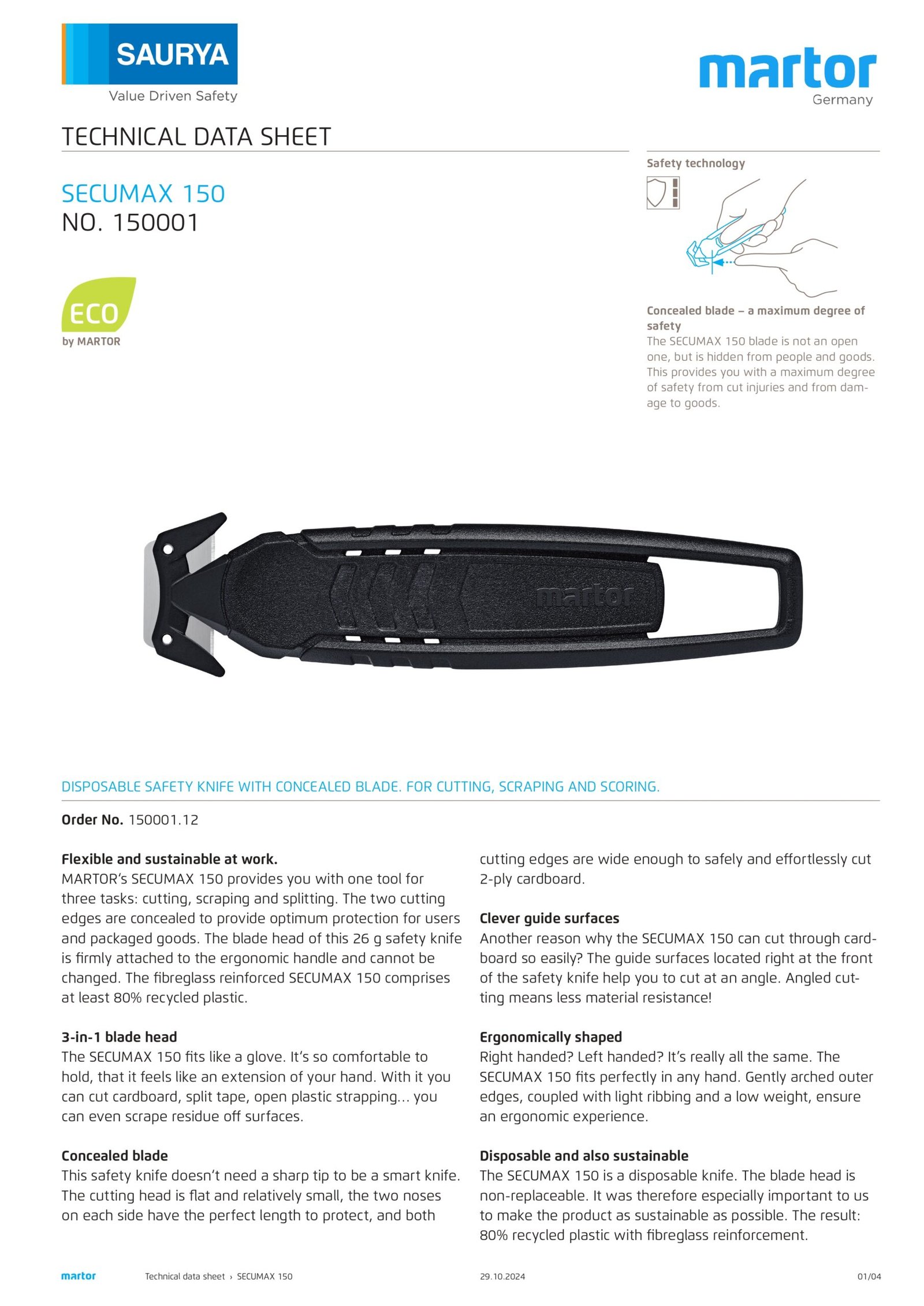 Resources Safety Cutter Secumax 150 2