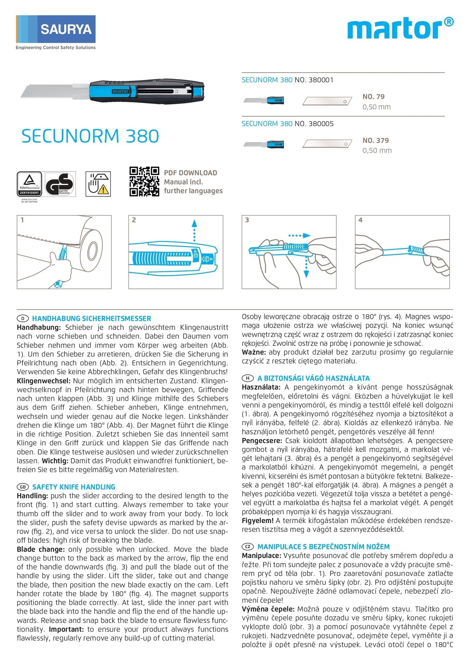 Resources Safety Cutter Secunorm 380 5