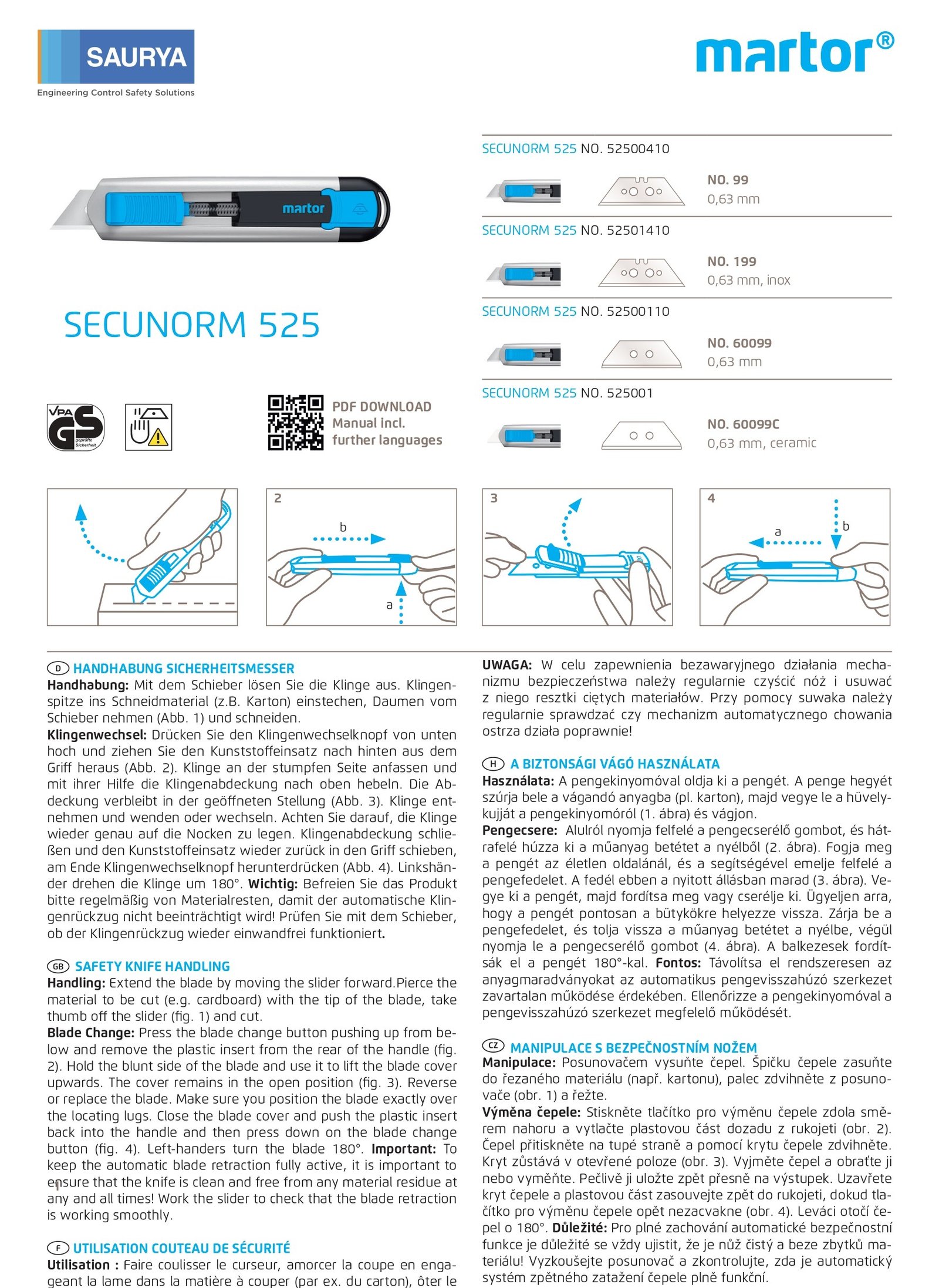 Resources Safety Cutter Secunorm 525 4