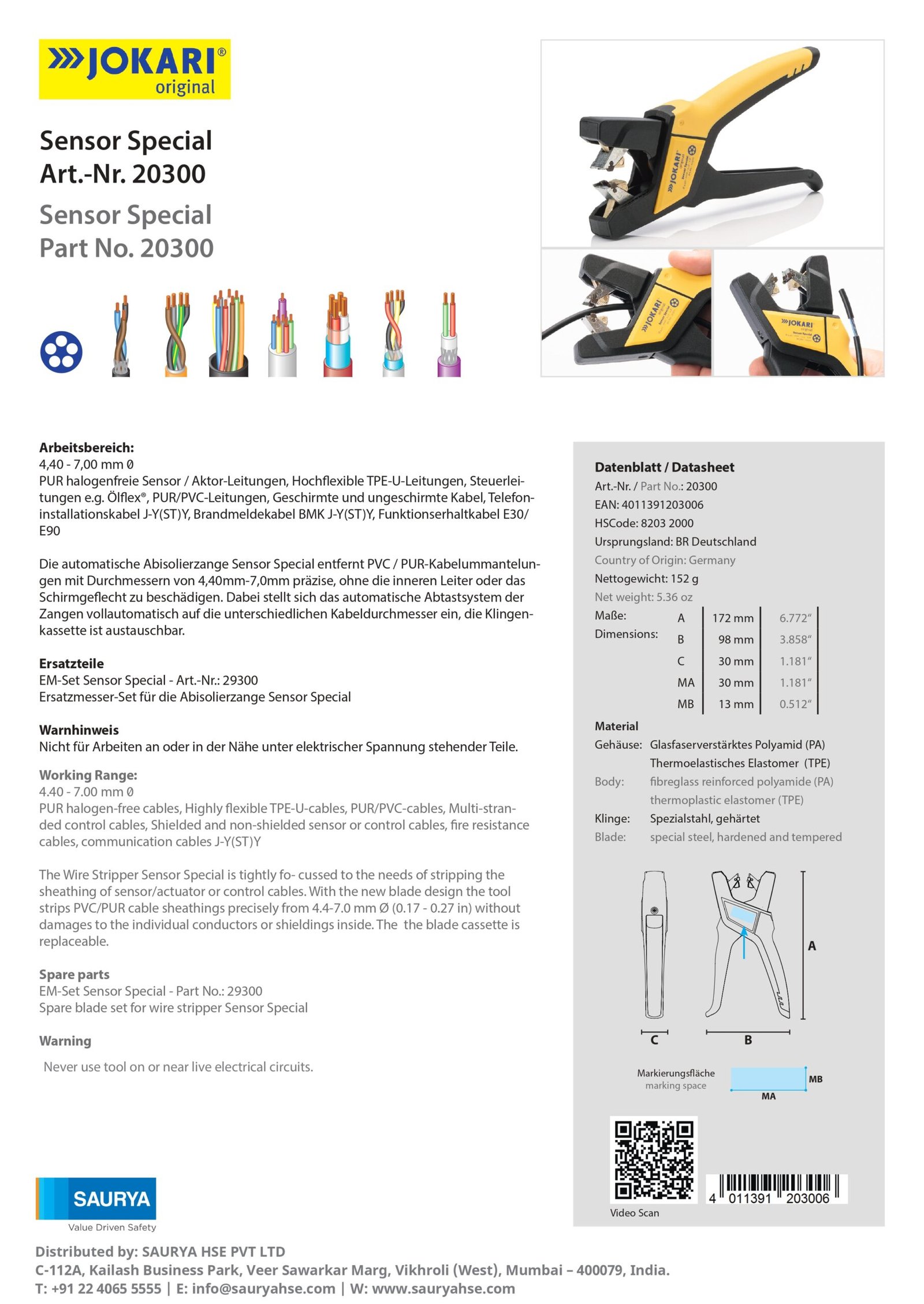 Resources Sensor Special Model No 20300 2