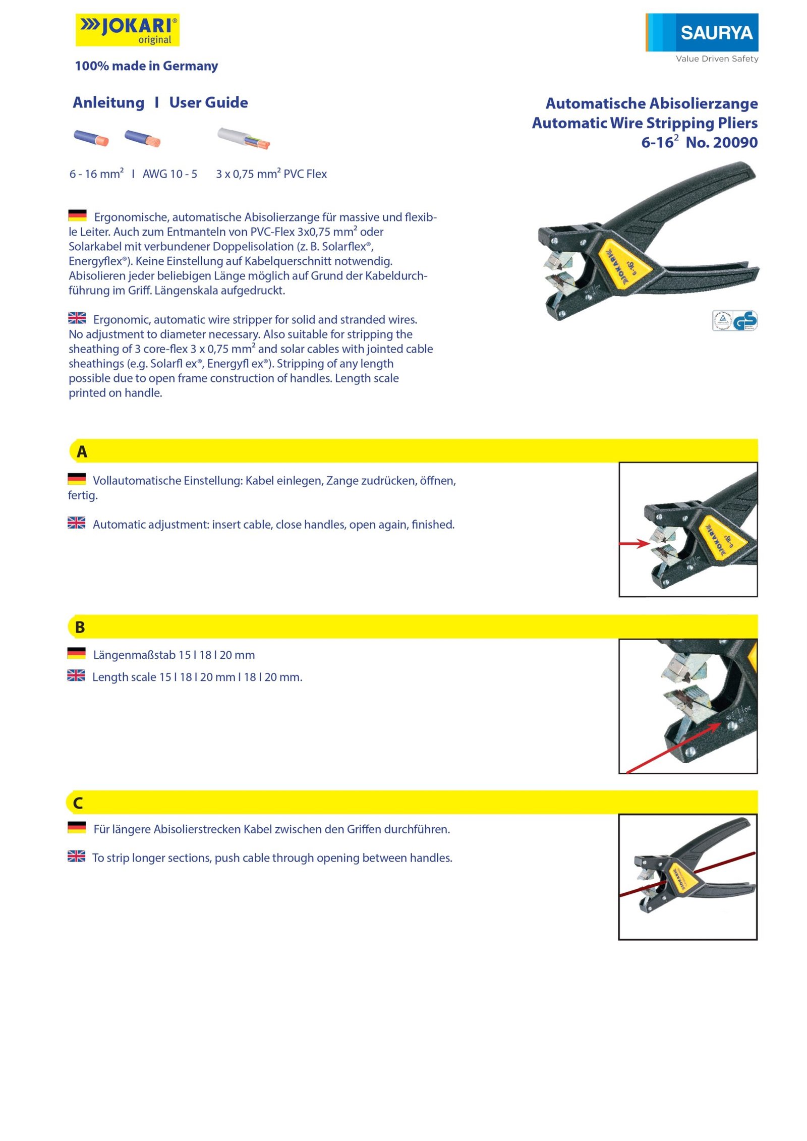 Resources Wire Stripper 6 – 16 Model No 20090 1